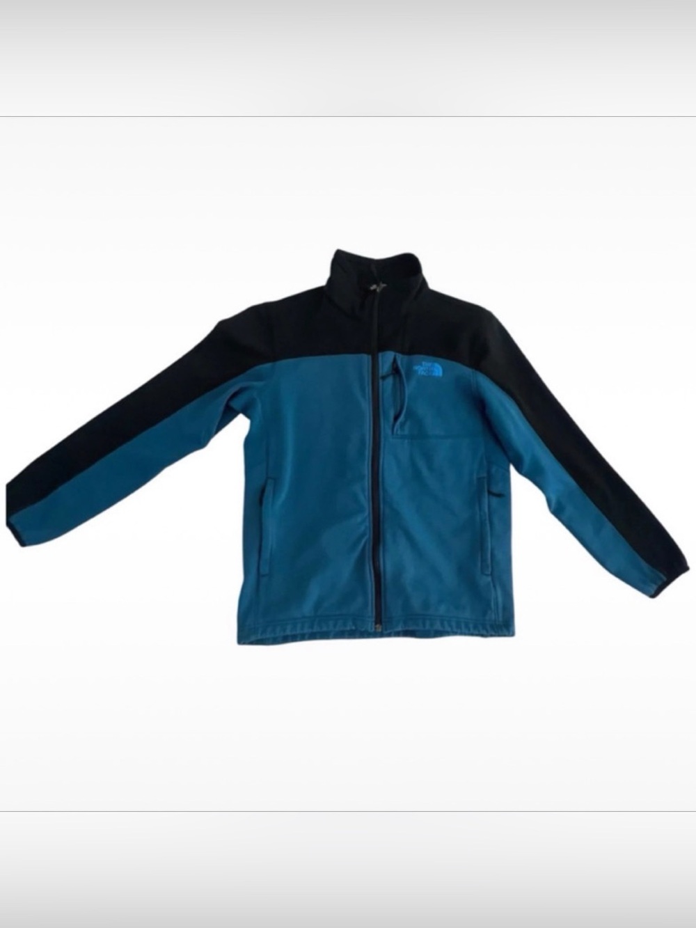 The North Face Women’s M Teal Black Colorblock Full Zip Fleece Jacket F17